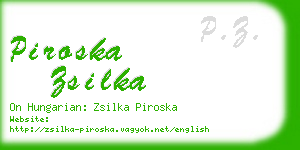 piroska zsilka business card